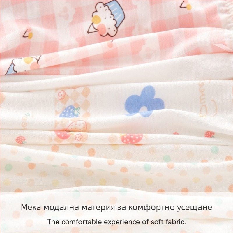 Детски момичешки боксерки от Ice Silk за растеж през лятото, тънък стил, средна талия, за деца 3-8 г.
