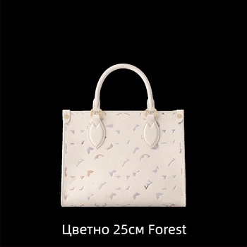 Madeleine градиентно лилава естествена кожа, иридесцентна дамска чанта за носене на ръка и през рамо