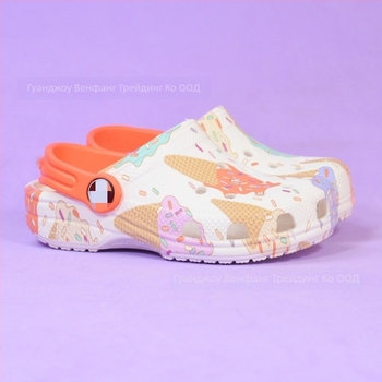Little Shadow Kajia детски обувки Butterfly Ice Cream - лятни класически сандали с затворен нос, Crocs-стил, за външни условия, унисекс, EVA горна част