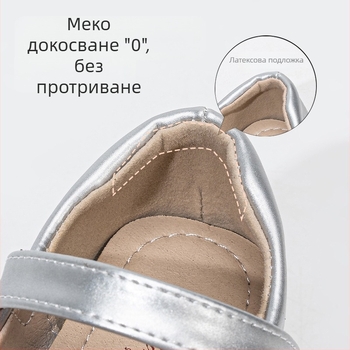 Детски обувки за принцеси Елза с кристали, мека подметка, велкро, стил принцеса, за малки момичета, 2026 г.