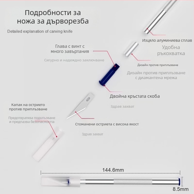 Малък многофункционален нож за рязане на хартия, гравиране и тапети