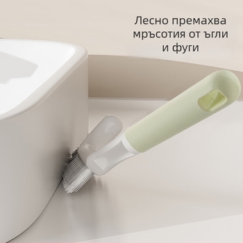 Многофункционална подова четка за почистване с фуги между плочките, твърда четина, подходяща за баня и плочки