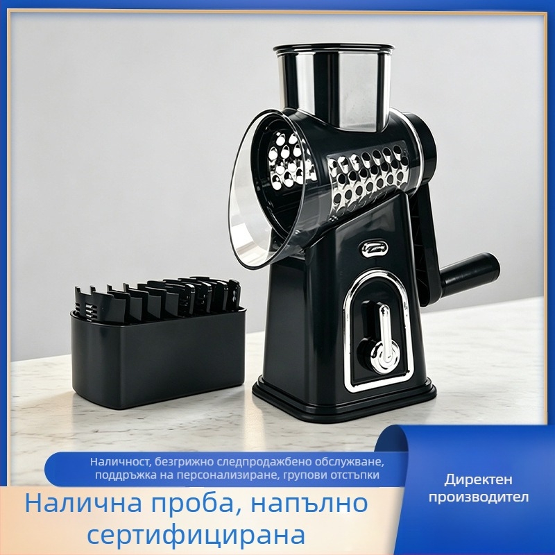 Нов многофункционален зеленчуков резач с ролка за настъргване, ръчно настъргване и нарязване