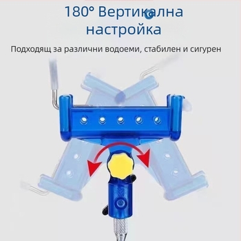 Държач за въдици със самозатягане, мултифункционална регулируема земна стойка за пръчки за ръчен и морски риболов