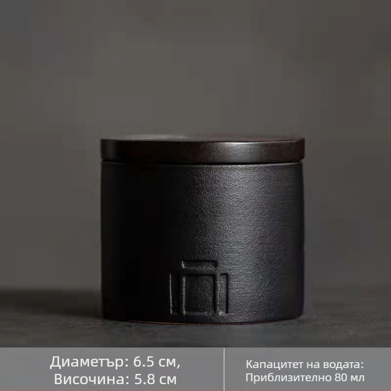 Мини керамичен съд за чай, влагозащитен контейнер за съхранение, за дома и пътуване, едноцветна кутия за чай