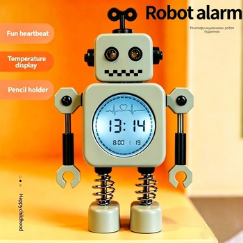 LED настолен часовник с карикатурен дизайн за ученици и деца, силна аларма, модерен минималистичен стил