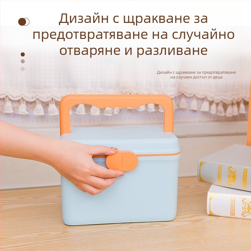 Домашна кутия за лекарства с голям капацитет, многоетажна за спешна медицинска помощ и съхранение