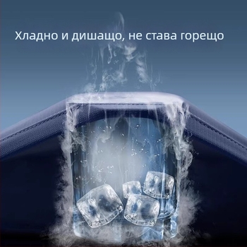 Мъжки летен спортен комплект с бързосъхнеща Ice Silk материя - къс ръкав Т‑шърт и спортни шорти