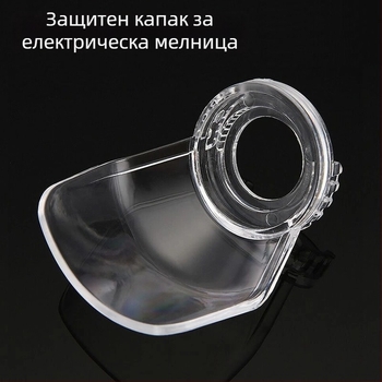 Прозрачен предпазен капак за електрически шлайф, рязане и гравиране