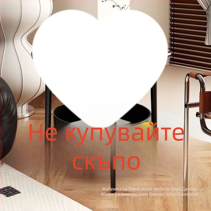 Мобилен нощен шкаф и страничен шкаф за диван с дизайн на четирилистна детелина, кремав цвят, нордичен стил