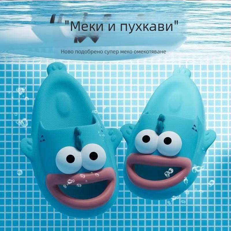 Унисекс летни чехли с мотив риба, нехлъзгащи се, за домашно ползване и навън, нов модел 2025