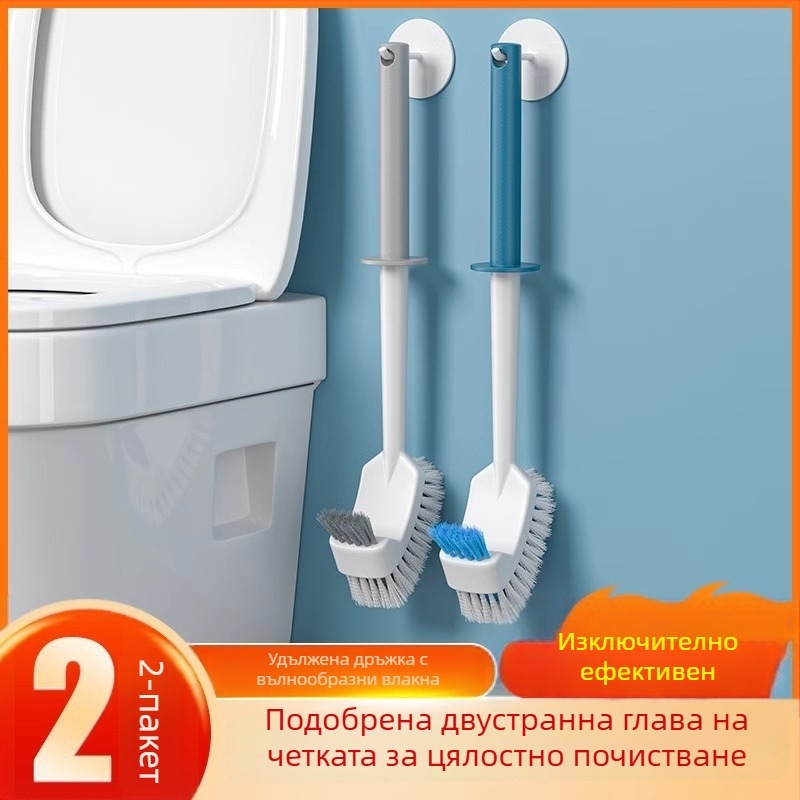 Двоустранна удължена тоалетна четка за трудни ъгли и тесни пролуки