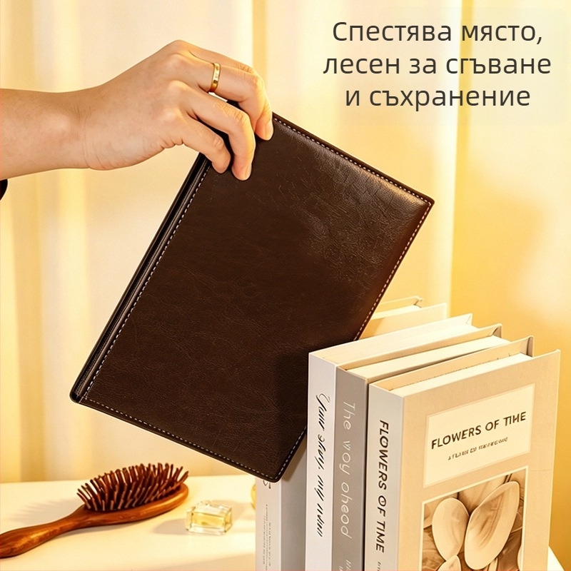 Сгъваемо кожено огледало за магазини за бижута и витрини, огледало за грим с висока резолюция, сватбено огледало