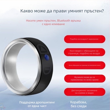 Нов смарт пръстен със Bluetooth селфи функция, безжично управление на видеото и превъртане на страници за електронни книги