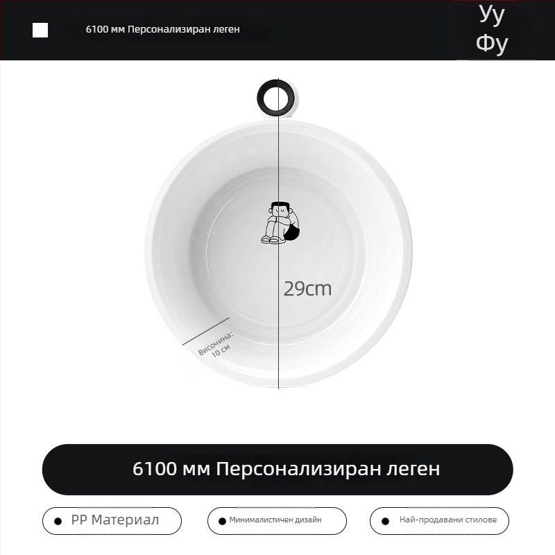 Неразбиваем комплект пластмасови вани за дома — голям, среден и малък размер, дебели стени, възможност за подреждане; подходящи за пране, миене на плодове и зеленчуци и за съхранение в банята