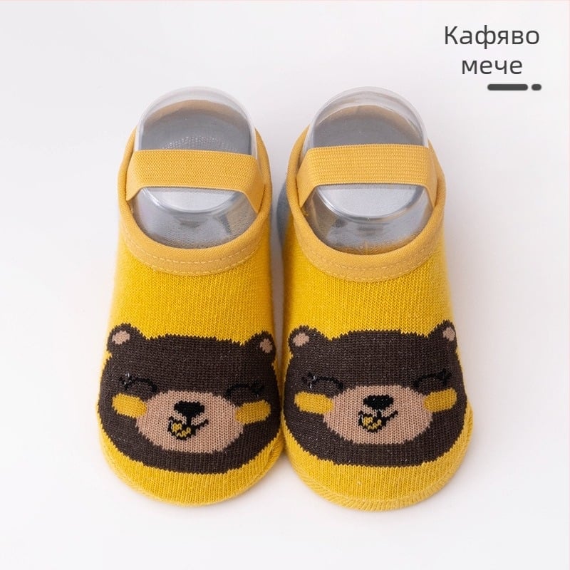 Бебешки чорапи-ботушки за вътрешно ползване, пролет и есен, неслипящи, дишащи, мека подметка, за бебета и малки деца