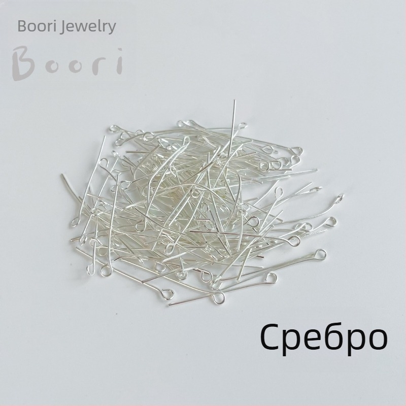 DIY материали за бижута: 9-символна игла за нанизване на мъниста, висулка за колие, 0,5 кг на пакет