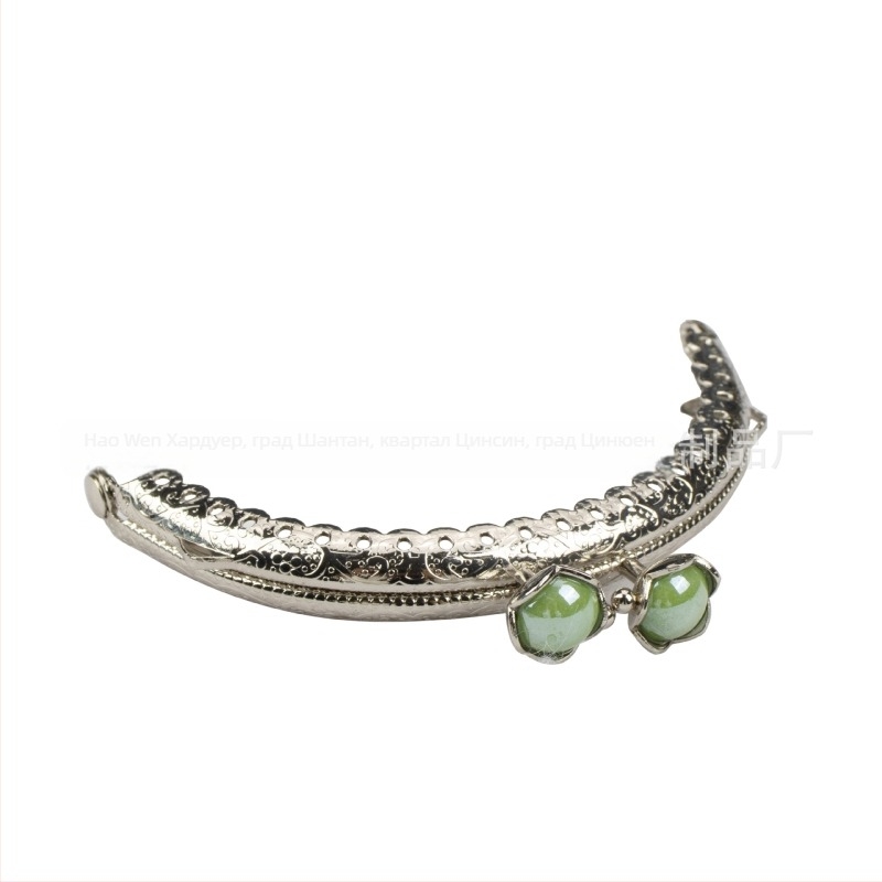 8.5 cm полукръгла релефна лотусова рамка за портмонета - DIY комплект