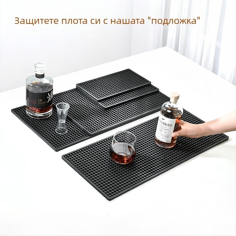 Дебела PVC бар подложка с нехлъзгаща повърхност, дренаж на вода и ударопоглъщане за кафе оборудване