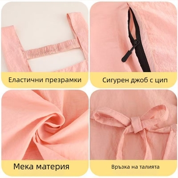Безръкав платнен фартух, устойчив на зацапване и износване, минималистичен фартух за персонал в ресторанти