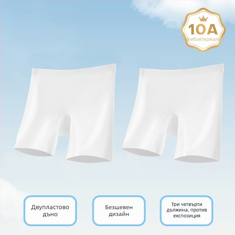 Детски безопасни шорти за момичета с охлаждаща Ice Silk долна дреха, антибактериален комфорт, дизайн три в едно