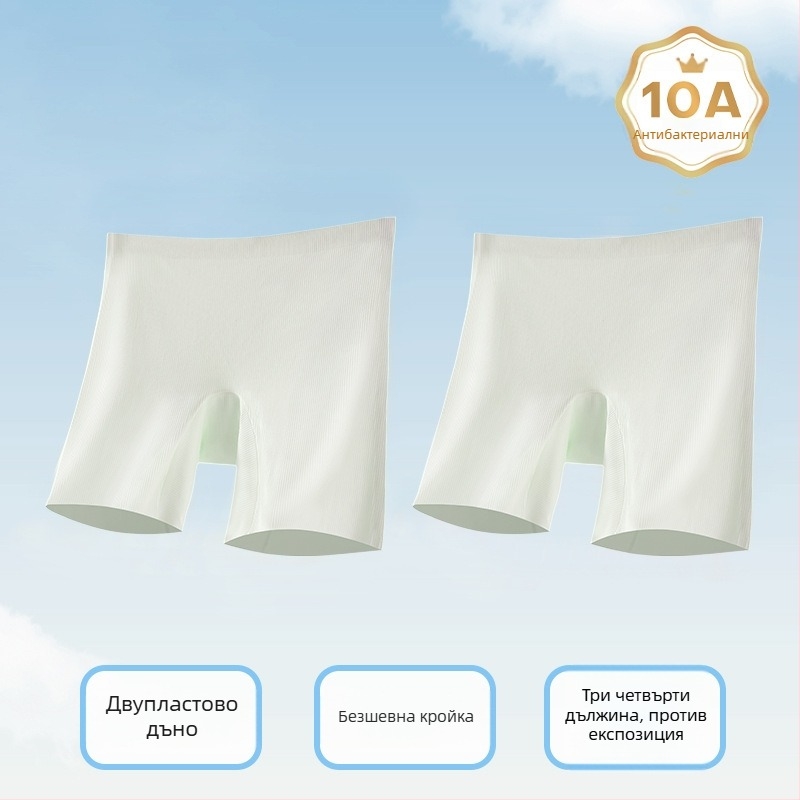 Детски безопасни шорти за момичета с охлаждаща Ice Silk долна дреха, антибактериален комфорт, дизайн три в едно