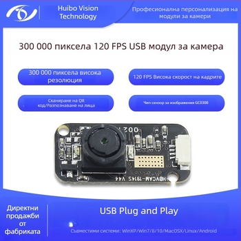 120fps високоскоростно проследяване на погледа с разпознаване на ириса, GC0308 модул, 300000 пиксела, USB без драйвер