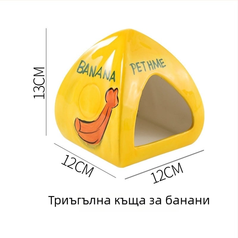 Керамична къщичка за хамстери, голям размер, за охлаждане и укритие през лятото
