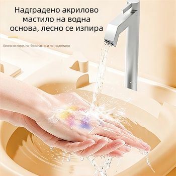 Кутия с акрилни маркери с меки върхове – комплект за рисуване за ученици и деца, непрозрачни цветове