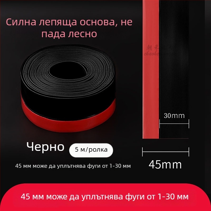 Уплътнителна лента за пролука под вратата, прозрачен самозалепващ уплътнител за вятър и шум