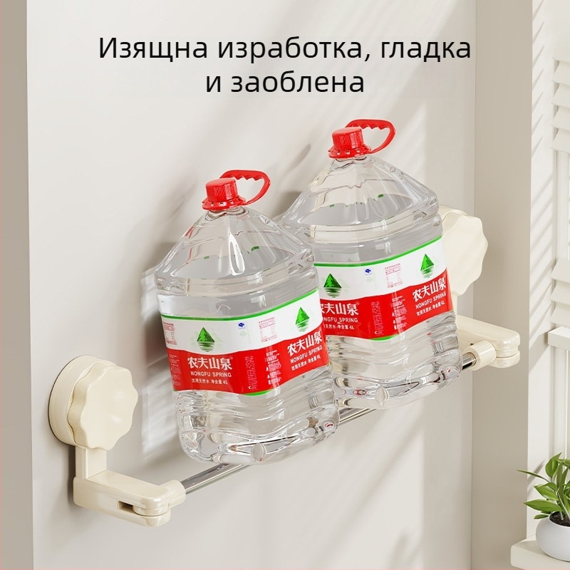 Вакуумна въртяща се държачка за кърпи и парцали, кухненски монтаж без пробиване, органайзер за мивката