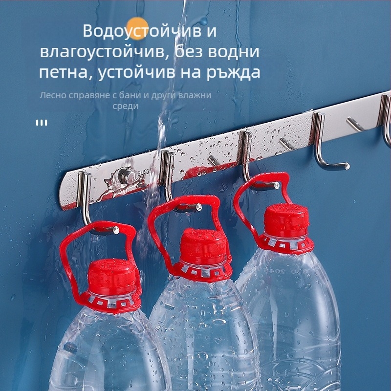 Удебелени куки от неръждаема стомана в ред за кухня и баня, монтаж с отвори, здраво натоварване