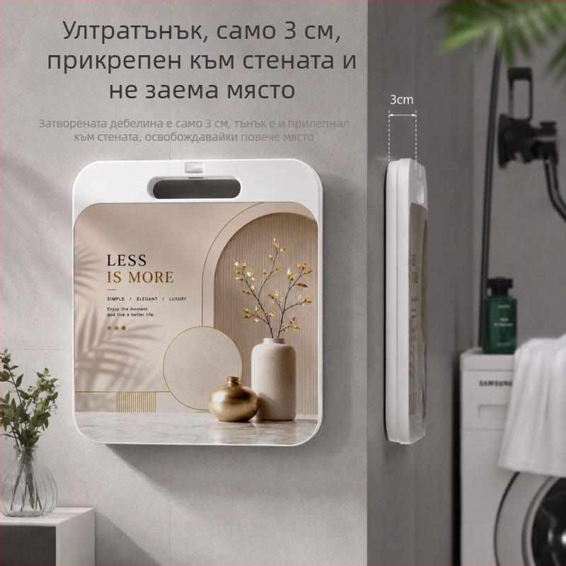Нова стенна кошница за пране за баня, сгъваема, водоустойчива, с голям капацитет