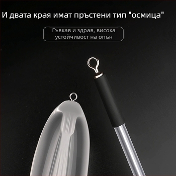 Нов уред за заброс без нишка с бавно потъване за дълги заброси, тежък, против заплитане, предназначен за риби с голяма уста.