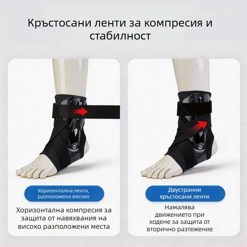 Регулируем глезен фиксатор за спортна защита и предотвратяване на навяхване