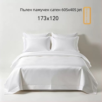 Петзвезден хотел 60s чист памучен сатен комплект спално бельо, четириделен за хотели и къщи за гости