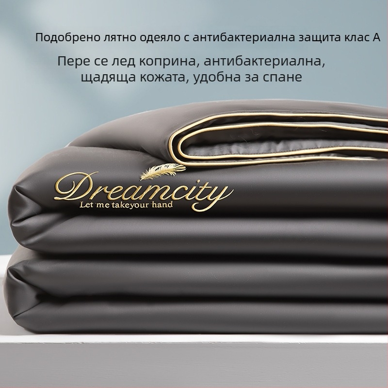 2026 нов модел охлаждаща лятна завивка от ледена коприна, комплект от четири части, машинно пране