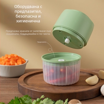 Безжично USB електрическо устройство за чесън, преносим мултифункционален кухненски прибор за чесън, чили и месо