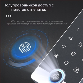 TF3ID система за контрол на достъпа с отпечатък, всичко-в-едно, водоустойчива, стъклена врата с дисплей