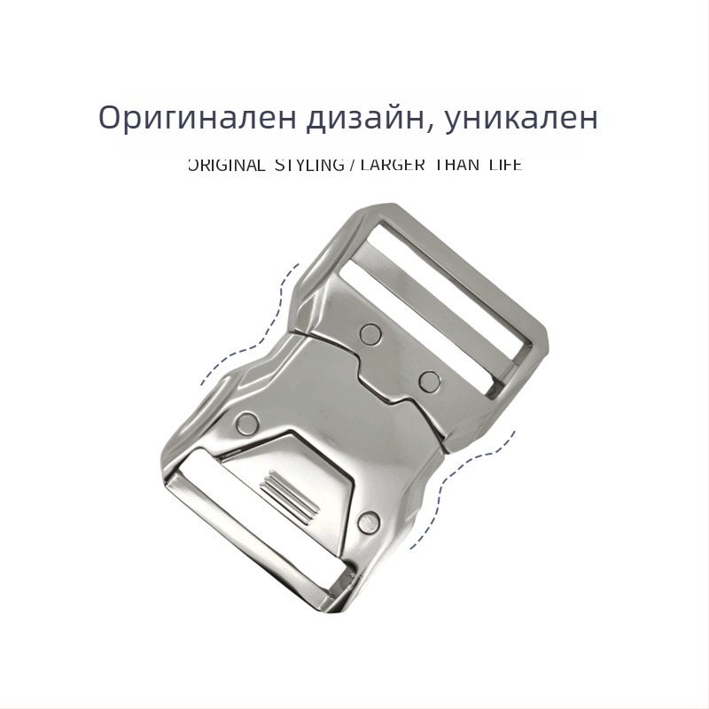 Персонализирана метална катарама за багаж и раница, регулируема щракваща катарама с лазерен логотип, сигурна заключваща катарама с отвори
