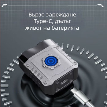 Водоустойчива мини електрическа самобръсначка за мъже, компактна за пътуване, роторна двуглавна, алуминиев сплав корпус, мокро/сухо бръснене, презареждаща