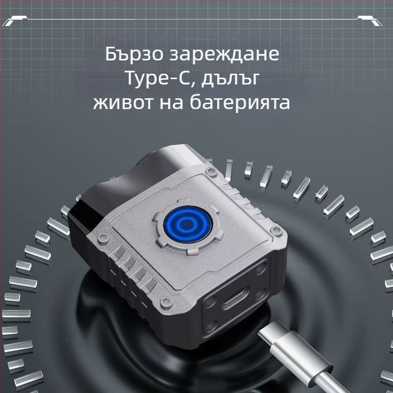 Водоустойчива мини електрическа самобръсначка за мъже, компактна за пътуване, роторна двуглавна, алуминиев сплав корпус, мокро/сухо бръснене, презареждаща