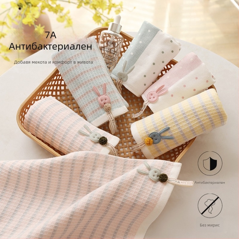 100% чиста памучна марля кърпа за лице за бебета, антибактериална класа А, правоъгълна 25×50 см, карикатурен принт
