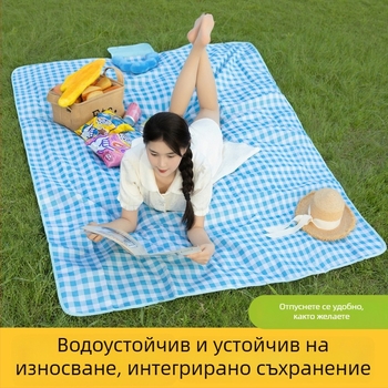 Преносима пикникова подложка, разширена и удебелена, всичко-в-едно дизайн, водоустойчива, за къмпинг и палатка