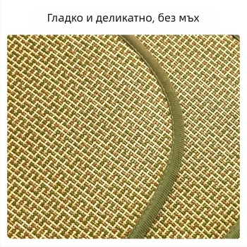 Square лятна ратанова възглавница за стол за хранене, удебелена седалка, охлаждаща с шарка на ивици