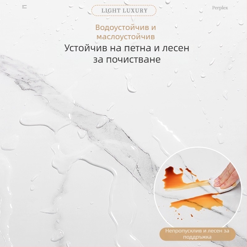 Влагозащитни самозалепващи стенни стикери с имитация на мрамор и плочки, панели за стена за хол и декорация