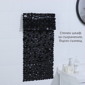 PVC антихлъзгаща подложка за баня с камъчета, дълга правоъгълна постелка за душ