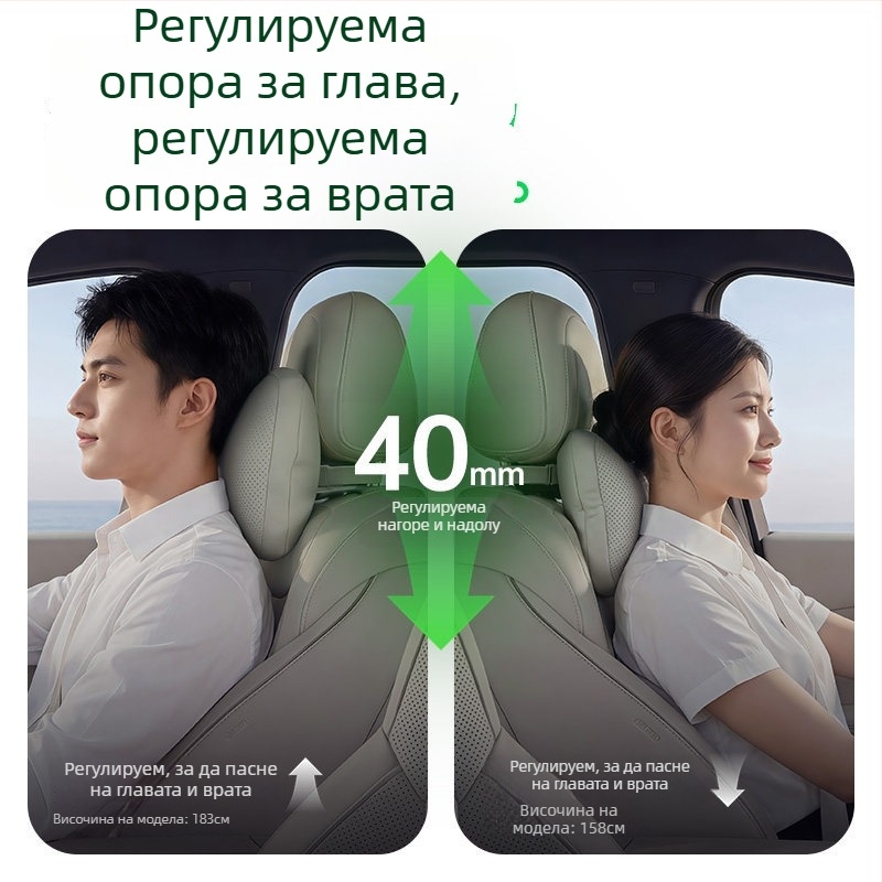 Aion N60: подглавник, лумбална опора и възглавничка за врата – комплект автомобилни интериорни аксесоари