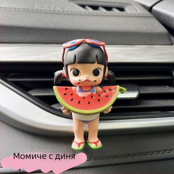 Карикатурно декоративно украшение за автомобил с ароматизатор, клип за въздушен вентил, за момичета