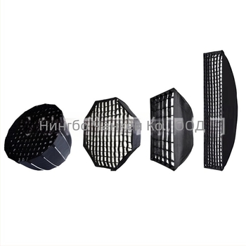 Софтбокс със решетка за студийна фотография, осмоъгълно-правоъгълен грил с мрежеста структура, дълбок разпръсване на светлината, бърз монтаж, дифузьор и капак за светкавица